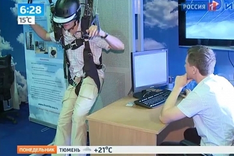 Vesti.Ru / Paratrooper simulator: no need in plane (simulator developed in CSTS Dinamika)